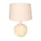 Hello Honey® 23" Cream Handmade Textured Stoneware Table Lamp with Fabric Shade
